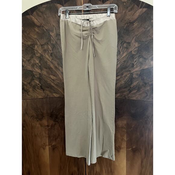 VINTAGE Y2K Wet Seal Scrunch String Lounge Pants Flare Low Rise Satin Small S - Picture 2 of 8